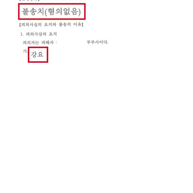 [불송치] 강요/카메라촬영죄 | 초대남을 불러 아내와 관계를 강제로 하도록 한 사건, 무혐의